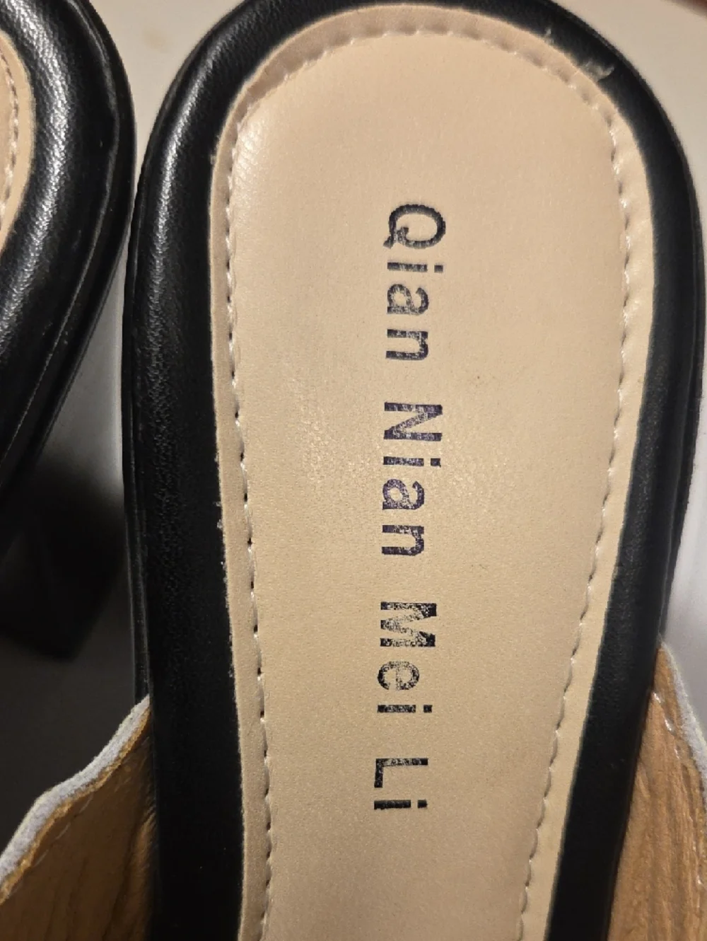 Olive Green Open-Toe Mule Heels - Picture 2 of 5